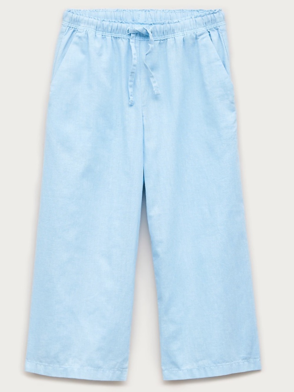 J crew Girls' Soleil pant in linen-cotton blend chateau blue